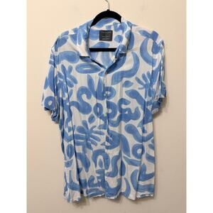 Preloved Men's Primark Cuban Button Up Shirt Sz XL